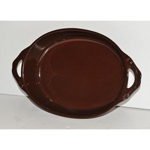 Cerutil Stoneware Portugal Oval Baker Very Nice Quality Item brown